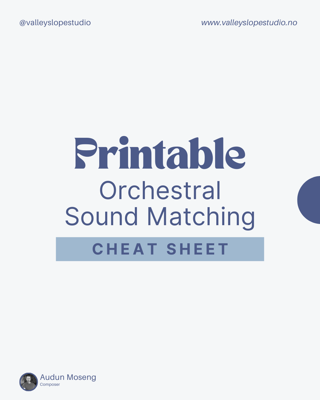 Orchestral Sound Matching Cheat Sheet